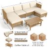 [Boho Wicker Patio Set] 1/2 Packages Shipping MixPatio Boho Wicker Patio Furniture Sofa Set, 3/6 Seaters, Outdoor Rattan Sectional Sets Conversation Set - Weather-Resistant, With Dual Storage Coffee Table for Garden, Patio & Deck