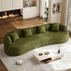 Moedrn Oversized Boneless Curved Sofa 68.5" / 106.5"/ 130.7" Sectional Sofa Couch Comfy Luxury Plush Chenille Floor Sofa Memory Foam Couches For Living Room, Apartment, Office, Guestroom