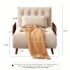 product-fancy-15a9b386-e8c5-48b8-ae91-8b14e4df6a62 1 Modern Cotton And Linen Convertible Sofa Bed with 5 Adjustable Backs, Adjustable Height Pillows - Living Room Recliner, Single Or Double Use, Living Room Furniture Sofa | Neutral Home Decor | Wood Frame Sofa (Beige/Coffee)