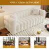 Modern Oversized 59.2" 2-Seater/80.3" 3-Seater Boucle Sofa Couch with 2 Pillows, Comfy Upholstered Sherpa Sofa, Tufted Cozy Deep Seat Cloud Couch for Living Room Apartment Office