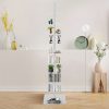 product-fancy-15e167af-3fbb-4aa9-a5db-5162f90aa516 Spine Bookshelf | 9-layer Stylish Metal Bookshelf | Vertical Standing Book Tower | Study Bookshelf | Decorative Storage Rack for Decoration, Books, Storage, Bookcase, Small Plants