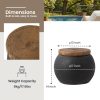 product-fancy-164767c6-fa8c-4f5f-9dfd-e2b7417393c7 17" Outdoor Indoor Side Table for Patio, Accent Decorative Garden Stool Wooden-Look Top Concrete Table for Room Bedroom, Garden, Backyard