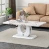 product-fancy-1675a453-21ec-4918-93a8-80af0771f485 Contemporary Minimalist Rectangular Coffee Table Featuring a White Faux Marble Design, a Spacious And Adaptable Piece for The Living Room, Perfect As a Central Tea Table Or Accent Furniture, Ideal for Various Settings, And Easy to Assemble