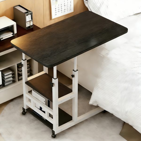 product-fancy-167db4ee-4c71-4a67-85f0-32cbcc44ea8e Mobile Nightstand with Wheels, Height Adjustable Bedside Table with Storage Shelf, Rolling Side End Table for Bedroom, Dorm, Living Room, Easy Assembly& Space-Saving Caster Table for Small Spaces.
