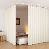 1pc Foldable Room Divider Curtain, Space-Saving Folding Privacy Screen with Hooks, Light-Blocking Polyester Curtain Suitable for Living Room, Bedroom, Kitchen- Modern Home Decoration Divider, Foldable Design, Easy Installation, Durable Fabric, S