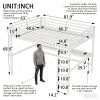 product-fancy-16962d23-c717-4a28-aecb-2ce13771cd50 BELLEMAVE Queen Size Heavy-Duty Metal Loft Bed Frame with Built-In Desk, Side Ladder And Full Safety Guardrails, Noise-Reduced Loft Bed, No Box Spring Required, Modern Bedroom Furniture for Small Apartments, Off White