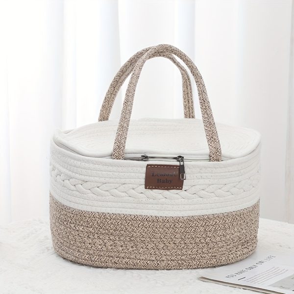 [Portable Diaper Caddy] Large Diaper Caddy Organizer, Portable Basket with Handles, Diaper Storage Organizer for Changing Table