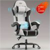 product-fancy-16fe6c04-87cf-445c-977c-eee425756f96 Gaming Chair with Massage Lumbar Support Ergonomic Computer Chair for Adults with Footrest and Lumbar Support with 360° Swivel Seat PU Leather Office Chair, Crafted From Durable Faux Leather, Best Gift for Father and Boyfriend