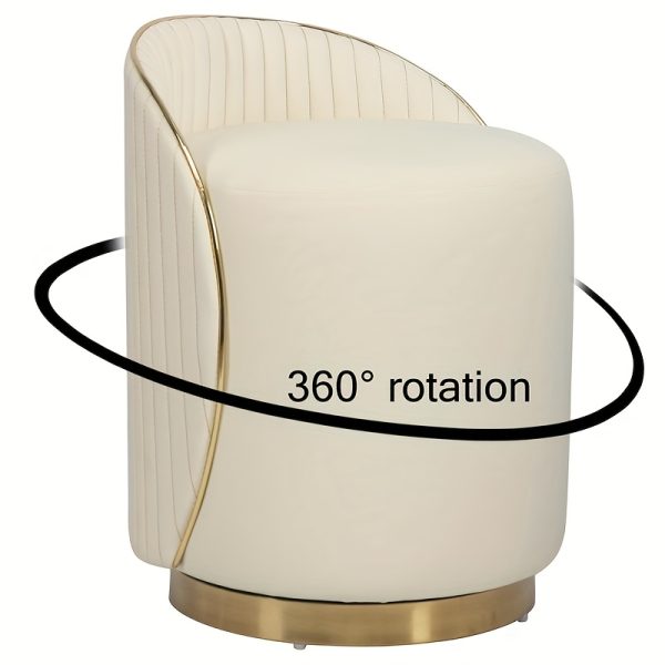 product-fancy-1743fd8e-af4e-459f-a9e1-3952cd47eae1 Makeup Stool, 360° Rotating Cushioned Stool, Suitable for Living Room And Bedroom