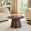 product-fancy-1776e794-de88-468b-a12d-3f6495ea3b02 Round Coffee Table 23.6 Inch Modern Minimalist Small Space-Saving Low Table with Smooth Tabletop & Engineered Wood/MDF Top, Suitable for Living Room, Bedroom, Apartment, Office - Assembly Compact Circular Furniture for Small Spaces