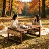 product-fancy-17e035a4-6079-4d5c-8b07-ab9cb8aac262 Foldable Bamboo Picnic Table - Portable Patio/Garden Coffee Table, Suitable for Backyards, Patios, And Balconies. Lightweight, Low Camping Coffee Table. A Must-Have for Spring Easter Garden Parties. Compact Floor Table with No Installation Required