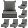 product-fancy-17fc4fc5-dc59-4ed9-a383-05ded1ee7e9a Outdoor Cushion Set of 1pc/2pcs/4pcs/6pcs - Thick 35D High-Density Foam Cushions Measuring 24*24*6.5 Inches, Featuring Quick Rebound, High Durability, And Easy Cleaning, Suitable for Outdoor Furniture Like Sofas And Patio Chairs