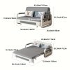 product-fancy-185e4d67-62c9-4316-8aa6-9cc56ac15a26 Modern Three-in-one Extendable Sofa Bed, Equipped With 2 Throw Pillows And A Solid - Wood Storage Box, Suitable For Patios And Living Rooms