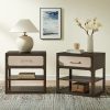 product-fancy-189a2262-91e9-4352-9cd1-b438e5ec44ff Morden Fort 24" Wide End Table with Drawer & Open Shelf | Modern Nightstand Side Table, Fully Assembled, Wood Bed Side Table for Living Room, Small Space, Bedroom, Dark Brown, Light Brown