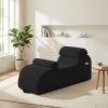 product-fancy-18c191c1-f522-43d3-a1d4-3fad45dc86f3 Striped Adult Yoga Chair, Indoor Toilet Chair with Side Pockets, Headrest, Lumbar Cushion, Movable Footrest, Curved Yoga Sofa for Relaxing And Stretching in Bedroom, Black