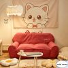 product-fancy-18d1b01e-97c1-4a4f-9ce7-8c85b006387d 1pc Cute Creamy Style Double Lazy Bean Bag Sofa Cover Balcony Living Room Game Figure Room Decoration, Reading Corner Decoration Double Lazy Sofa Cover
