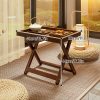 product-fancy-18f4e83c-51cf-4414-9074-288c4f18ccd8 Foldable Side Table with Raised Edge Tray, X-Shaped Legs, Multi-Purpose Bedside & Sofa Table for Bedroom Living Room Bay Window