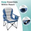 product-fancy-1913aa1f-2ac8-49d7-ac05-b424c947cb3c Extra Large Camping Folding Chair with Organizer Bag, Side Mesh Bag, Mesh Cup Holder And Sporting Goods Bag, Suitable for Lawn, 500 Lbs. Weight Capacity