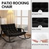 product-fancy-191c07b8-6e9b-431d-9bdb-56ddfdfc758e Outdoor & Indoor Oversized Rocking Chairs, Modern Metal Lounge Rocking Chair with Thick Cushions, High Back Rocker Chair for Living Room, Patio, Porch, Garden, Backyard