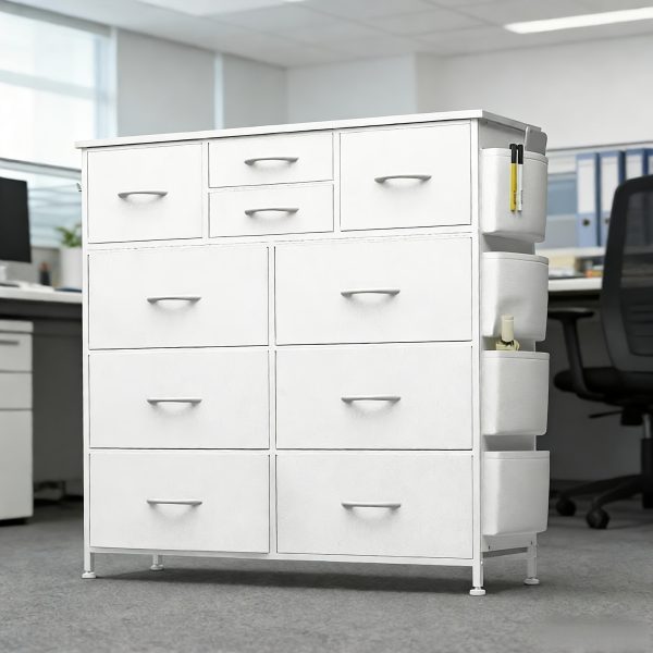 product-fancy-197de9d7-4540-4bba-9af2-4b5bb85dd3ff Storage Cabinet, Office File Cabinet, Large Capacity Multi-Layer Drawer And Side Storage, Side Bag, Metal Frame, Stable Storage Cabinet