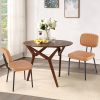 PU Leather Office Chair, Armless Soft Seat, Premium Texture, Suitable for Office and Bedroom, 2pcs, Black, Brown, White
