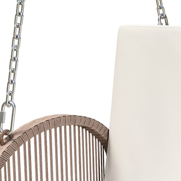 product-fancy-1a33f0c4-0bcf-4fa4-b7dd-5921f530a4ba Phabules Hanging Swing Chair with Oval Handrails and Waterproof Cushions, All- Weather Rattan Swing Chair 530lbs Capacity, for Outdoor