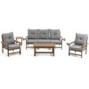 product-fancy-1a6b9bd9-824f-42e8-9781-7bf92bbddf0e Outdoor Patio Furniture Set, 7pcs HDPE All Weather Free Combination Outdoor Furniture, Patio Conversation Sets W/ Sponge Cushions for Patio, Gaden, Yard Lawn Poolside