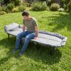 product-fancy-1a783b98-0963-4b85-9a01-43b2defa9615 Comfortable Cotton Padded Integrated Bed, Skeleton Cotton Padded Integrated Guest Bed, 70.8-inch Folding Bed with Mattress, Camping Bed, Portable Guest Bed, Load-bearing Capacity Of 400 Pounds, Gray One Pack, Suitable for Gifts