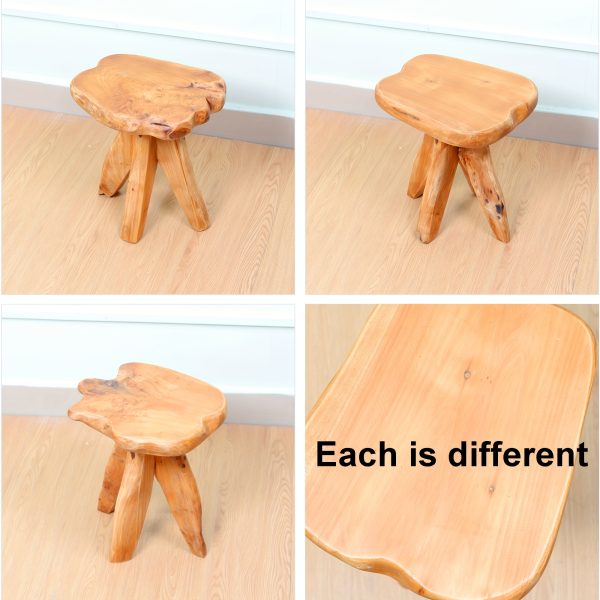 product-fancy-1b367022-9c2d-4bf1-be4b-ed1a7470878f Courtyard Footstool, Handcrafted Live Edge Wood Stool | One-of-a-Kind Natural Tree Slab for Use As Plant Stand, Patio, Garden & Cozy Reading Nook