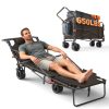 [Heavy Duty Folding Wagon] LEVELEVE Heavy Duty Folding Wagon-2-in-1 Collapsible Cart 400lb, 650lb Capacity All-Terrain Wheels W/Brakes And ASide Pockets