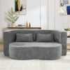 product-fancy-1b7904b9-e9df-49a1-963c-2911148cc533 Convertible Folding Sofa Bed, 78" Full Size Floor Sleeper Couch, Faux Rabbit Fur Full Foam Futon Loveseat for Living Room Bedroom, No Assembly Required