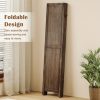 product-fancy-1ba3ff3a-7c1c-4885-9c2c-1ea592617fb0 4/6 Panels Room Divider Screen - 360° Adjustable Folding Panels, 91" Handcrafted Decorative Wooden Room Divider Screen, Freestanding Divider for Room Separation, Bedroom, Living Room & Patio, White/Brown