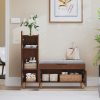 product-fancy-1bb89f11-f278-4597-9a76-17fd608bc4c3 Shoe Organizer Cabinet, Entryway Bench With Adjustable Shelves And Cushioned Seat, Unique L-Shaped Bench Cabinet For Entryway
