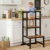 product-fancy-1ce72bc5-a0d7-4146-a238-f3ee1180587a Adjustable Toddler Step Stool with Safety Rail, Wooden & Steel Learning Tower for Kids, Height Adjustable Kitchen Stool for Toddlers
