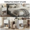 product-fancy-1d949e61-6340-4d2c-b320-65dff7f06976 Nightstands Set Of 2, White Night Stand With Charging Station & Drawers, Night Stands For Bedroomsy For Hallway & Living Room