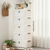 product-fancy-1da1c5cc-bde2-4d87-ae8f-5e521208e6a1 6/5/4/3-Tier Small Apartment Suitable for bar Cabinet, for bar Furniture Set Combination, Cream Foldable Rolling Storage Cabinet, Floor-Standing Stackable Organizer, Top Open Multi-Drawer Unit, Suitable for Bar, Coffee Corner, Kitchen, Living Room