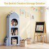 product-fancy-1e11a60f-0166-4f28-8b4a-78094adc6a7a 3-Tier Kids Bookshelf And Storage, Rocket Space Theme Cabinet with Side Shelves, Open Kids Bookcase, Display Organizer for Playroom, Kindergarten, School