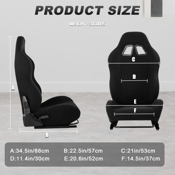 product-fancy-1e9c9efa-66f8-4f7b-bdbd-df7aa04a40da Minneer Adjustable Racing Simulator Cockpit Black Seat Dual Lock Dual Lane Adjustable PVC