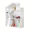 product-fancy-1f1cc58d-e78d-4f7c-ba4a-256e02dae15b 3-Tier Freestanding Wooden Storage Shelf Bookshef, Multi-Purpose Organizer for Kitchen, Living Room, Home Decor, White Space-Saving Standing Book Shelf, Bookcase Dollhouse Perfect Display Storage, Kids Playhouse