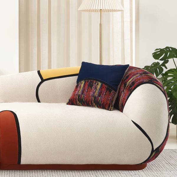 product-fancy-1f2c3d20-dc6e-4791-a717-b340c4e6f7dd 102" Oversized Modern Curved Sofa, 4-Seat Chenille Couch for Living Room Apartment, Minimalist Boneless Sectional Floor Lounge Couches with Bohemian Style Pillows, No Assembly