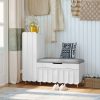product-fancy-1f9a0591-691a-43a7-a95e-27e04b6406a0 Shoe Organizer Cabinet, Entryway Bench With Adjustable Shelves And Cushioned Seat, Unique L-Shaped Bench Cabinet For Entryway
