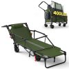 [Heavy Duty Folding Wagon] LEVELEVE Heavy Duty Folding Wagon-2-in-1 Collapsible Cart 400lb, 650lb Capacity All-Terrain Wheels W/Brakes And ASide Pockets