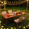 Foldable Beach Picnic Table 60-Inch Low-Profile, Portable Wooden Bohemian-Style Travel Picnic Table, Suitable for Indoor And Outdoor Occasions Including Picnics, Beach Trips, BBQs, Camping, Gatherings, Outdoor Dining, Gardens, And More.