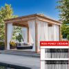 product-fancy-2022fcc2-9f47-4498-b618-b299ba568091 Single-piece Outdoor Transparent Knitted Polyester Mosquito Net with Rod Pocket — Breathable Anti-mosquito Mesh, Suitable for Gazebos, Terraces, Gardens, and Pavilions — Design and Installation