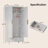 product-fancy-207832a0-aa5c-437f-9a2b-fecc60bf8aee Bonnlo Fluted Wardrobe Armoire - Freestanding Wood & MDF Cabinet with Hanging Rack, Shelves & Drawers, Pre-Assembled Bedroom Closet Suitable for Apartments, Dorms, Small Spaces