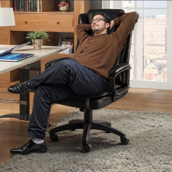 product-fancy-209121bb-3a7e-4e00-98ad-4d70106c40a5 Home Office Desk Chair, 400LBS Big And Tall Computer Executive Chair, Ergonomic PU Leather Chairs with High Back Cushion, Adjustable Armrest &Lumbar Back Support, for Long Time Sitting