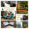 product-fancy-2126bc44-5a79-41a1-b8e5-1d561bb69ed0 3-Seater Waterproof Outdoor Porch Swing Cushion with Backrest - Suitable for Outdoor Furniture, Thick 5" Cushion, Machine Washable Suitable for Patio Bench, Garden Swing Chair, Backyard Cushions for Poolside and Deck