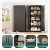 product-fancy-212e813d-7607-42c5-bbbf-b4c1fb50e765 Lockable Metal Filing Cabinet, Metal Filing Cabinet, Used For Storing Documents And Office Supplies, Equipped With A Door And Shelves, Is A Modern Style Filing Cabinet, Convenient To Use And With A Small Footprint.