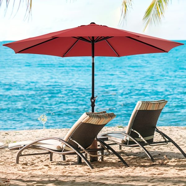 product-fancy-213d43fa-6b90-4c79-b054-fd1378e6c755 9ft Patio Umbrella, Outdoor Pool Umbrella, 9ft Camping Umbrella, Waterproof Table Umbrella