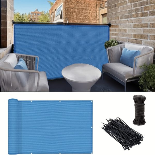 product-fancy-216070eb-fd41-4897-857c-b8a204e8c83a 3*16ft, Balcony Privacy Screen Fence Cover Net, Fencing Mesh Shade Net, Windproof Sun Shade, Outdoor Protection Fencing Net, Balcony Mesh Net for Patio, Fence, Backyard, Porch(Black Brown Green Gray Sand White Blue)